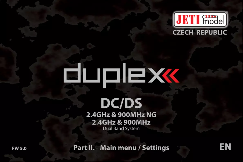 Page n°1 - Manuel utilisateur JETI Duplex DS-12 EX Multimod