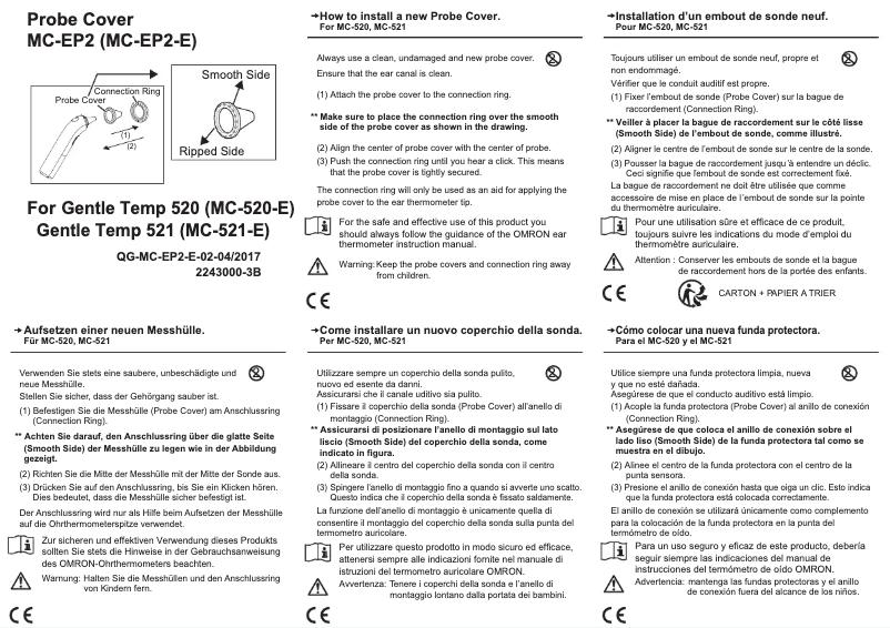 Image de la première page du manuel de l'appareil Gentle Temp MC-EP2-E