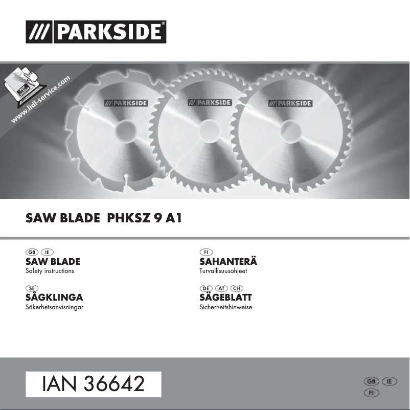 Page 1 de la notice Manuel utilisateur Parkside PHKSZ 9 A1