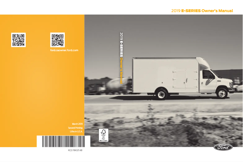Page n°1 - Manuel utilisateur Ford E-350 (2019)
