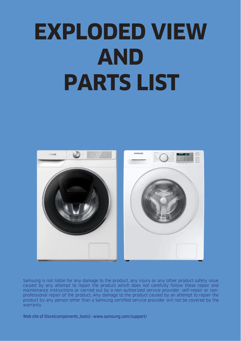 Página 1 del manual Ficha técnica Samsung WW70T4020EE