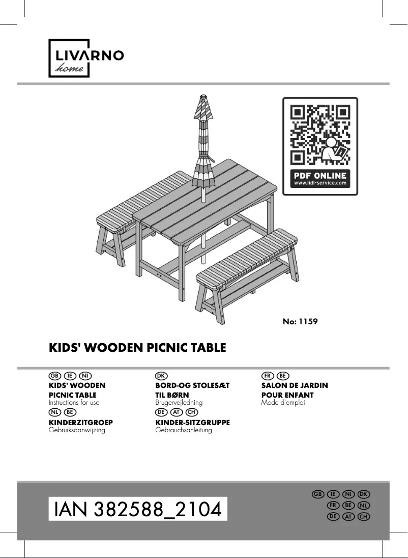 Page 1 de la notice Manuel utilisateur Livarno Lux IAN 382588