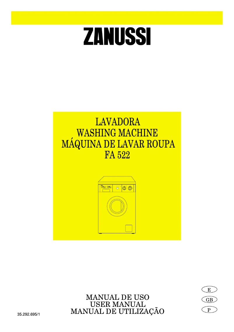 Page 1 de la notice Manuel utilisateur Zanussi FA522