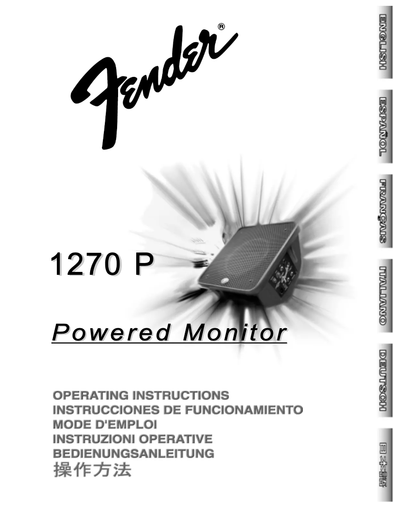 Page n°1 - Manuel utilisateur Fender 1270P