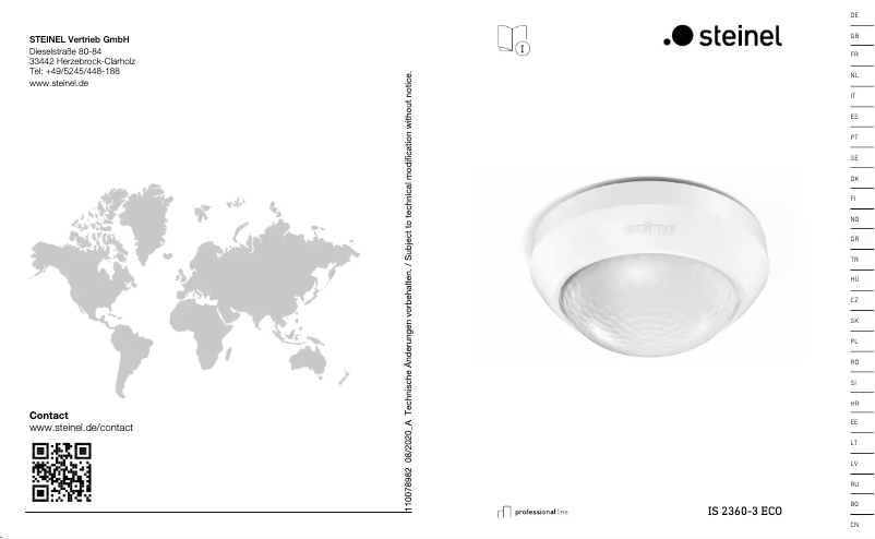 Image de la première page du manuel de l'appareil IS 2360