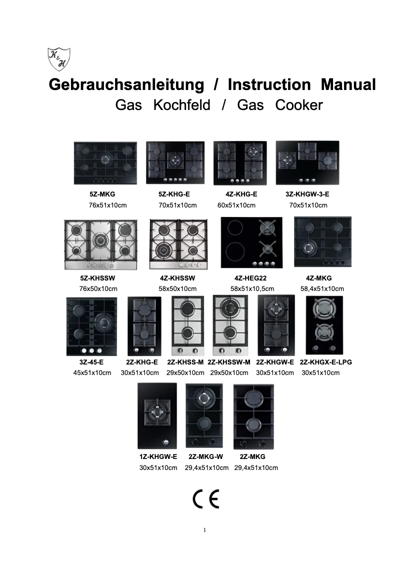 Page 1 de la notice Manuel utilisateur K&H 2Z-MKG
