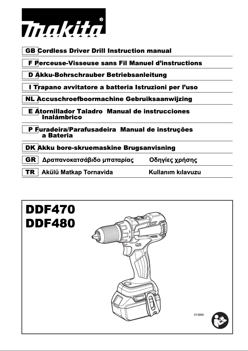 Page 1 de la notice Manuel utilisateur Makita DDF480