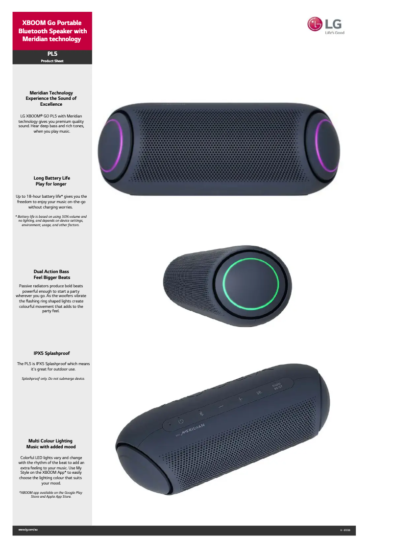 Image de la première page du manuel de l'appareil XBoom Go PL5