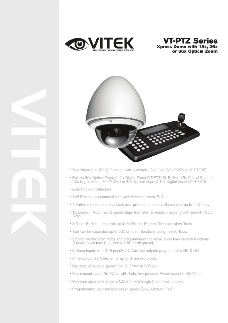 Page n°1 - Manuel utilisateur Vitek VT-PTZ18W