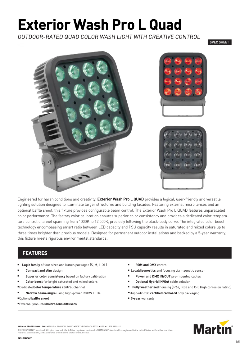 Image de la première page du manuel de l'appareil Exterior Wash Pro L QUAD