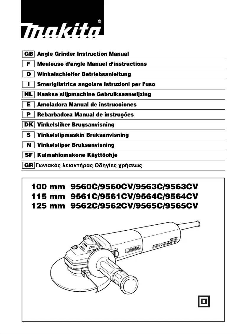 Page 1 de la notice Manuel utilisateur Makita 9562C