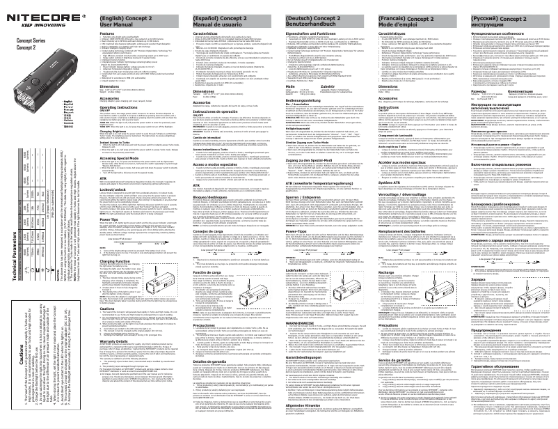 Página 1 del manual Manual de usuario Nitecore C2
