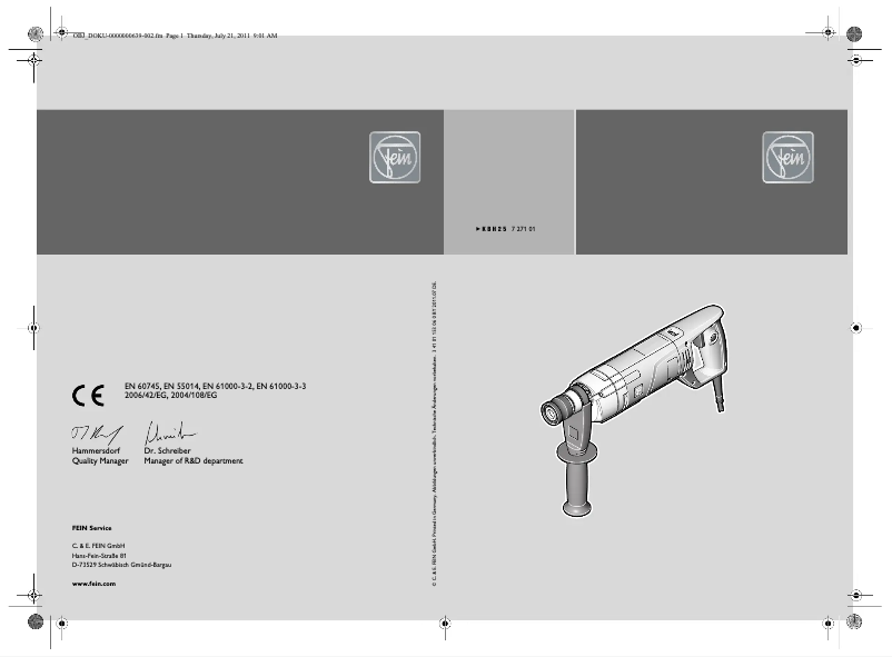 Image de la première page du manuel de l'appareil KBH 25