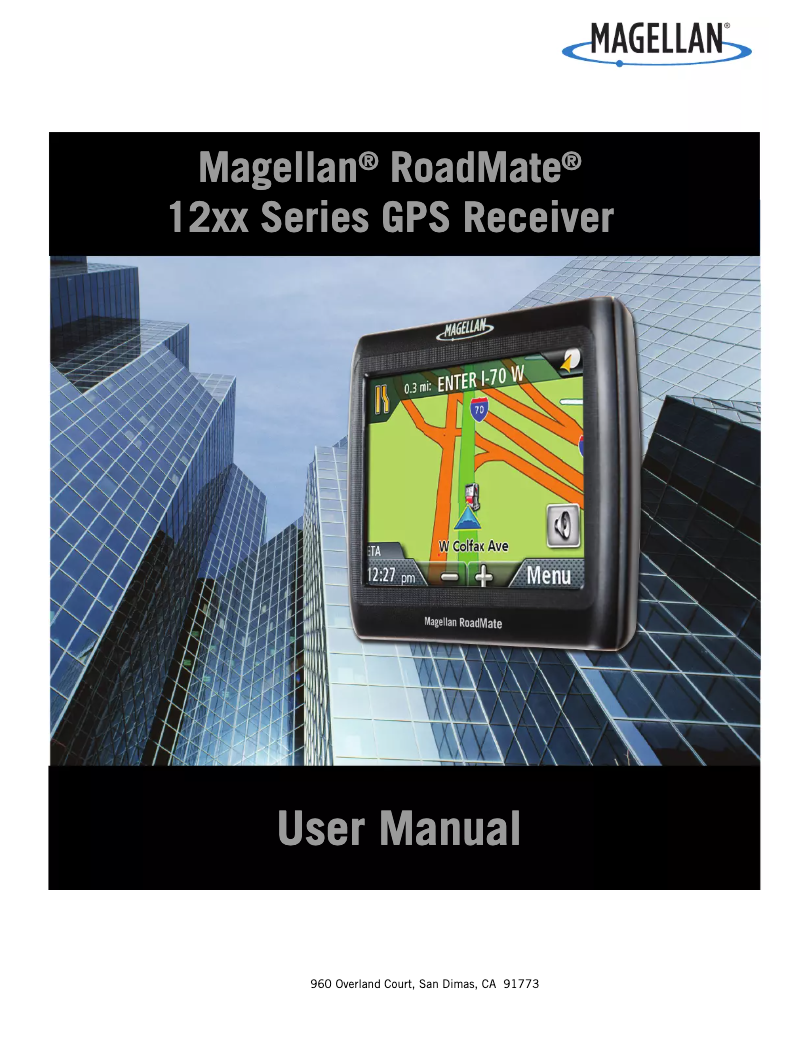 Image de la première page du manuel de l'appareil RoadMate 1217
