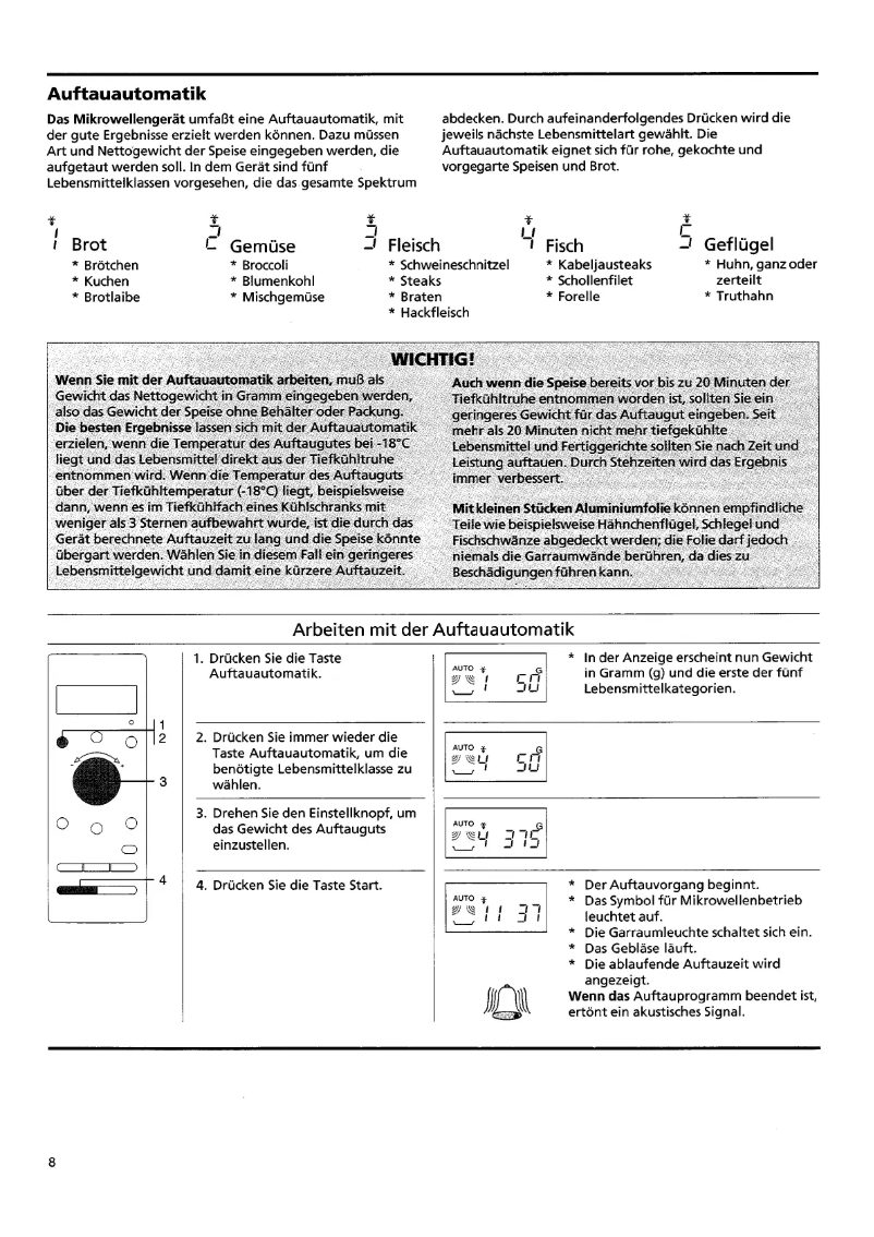 Page 1 de la notice Manuel utilisateur Bauknecht MCCD 2127 WS(3180)