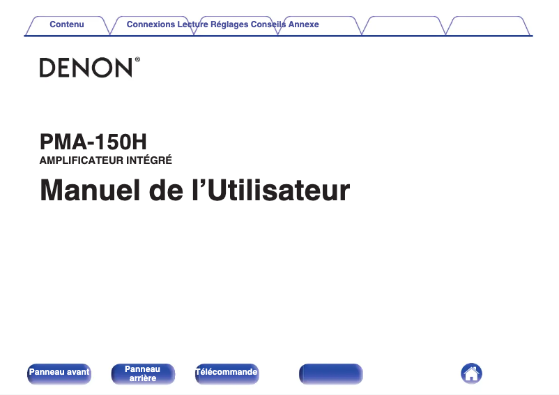 Page n°1 - Manuel utilisateur Denon PMA-150H
