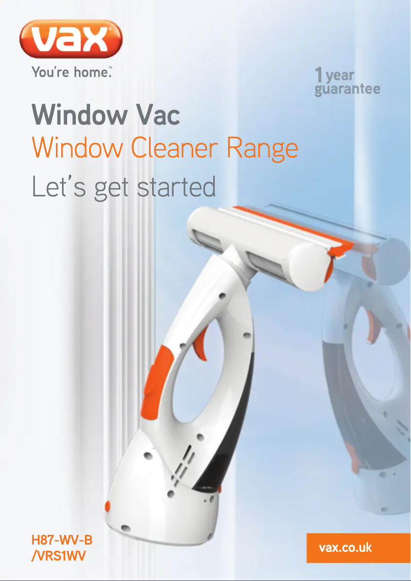 Page n°1 - Manuel utilisateur Vax Window Vac H87-WV-B