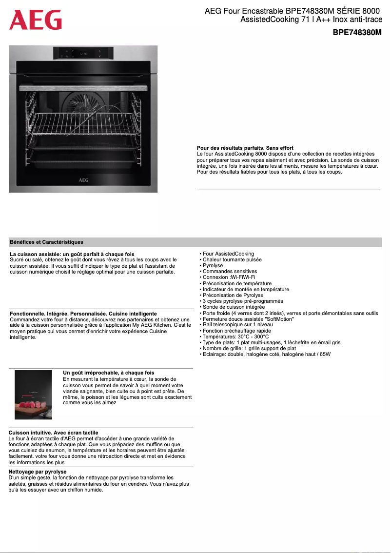 Image de la première page du manuel de l'appareil BPE748380M