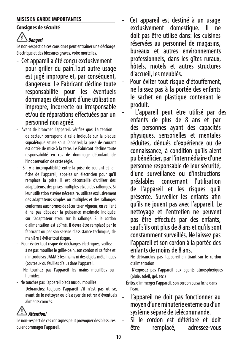 Image de la première page du manuel de l'appareil Icona CTO 2003