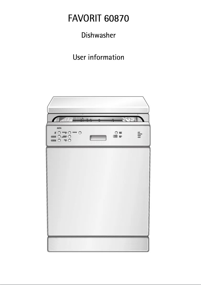 Page n°1 - Manuel utilisateur AEG F 60870