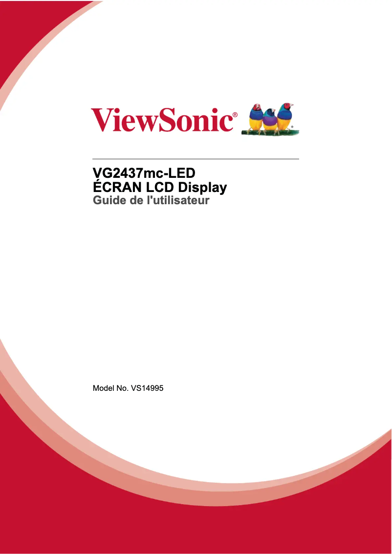 Page n°1 - Manuel utilisateur Viewsonic VG2437mc-LED