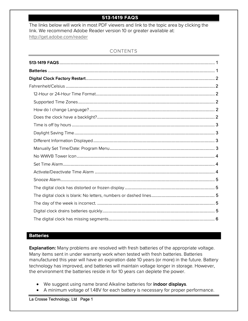 Image de la première page du manuel de l'appareil 513-1419V3