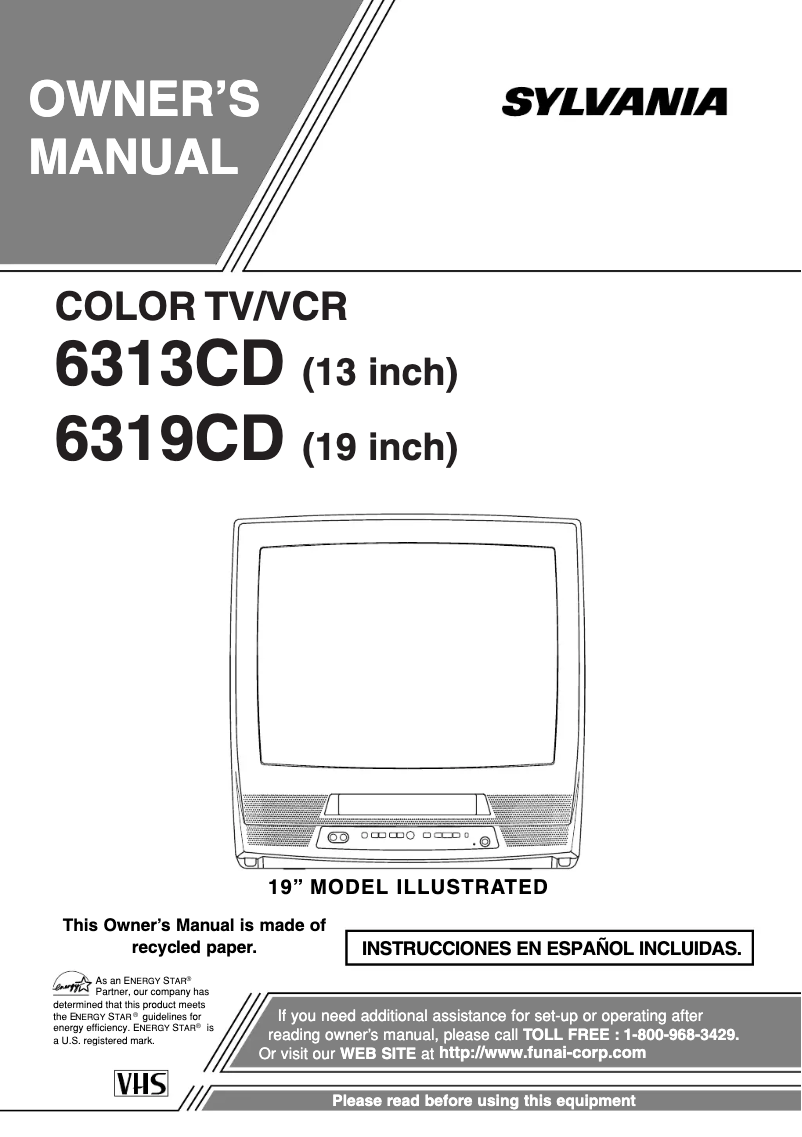 Page 1 de la notice Manuel utilisateur Sylvania 6319CD