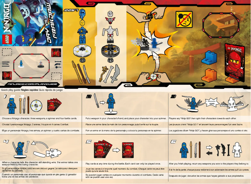 Page 1 de la notice Manuel utilisateur Lego NINJAGO 2257