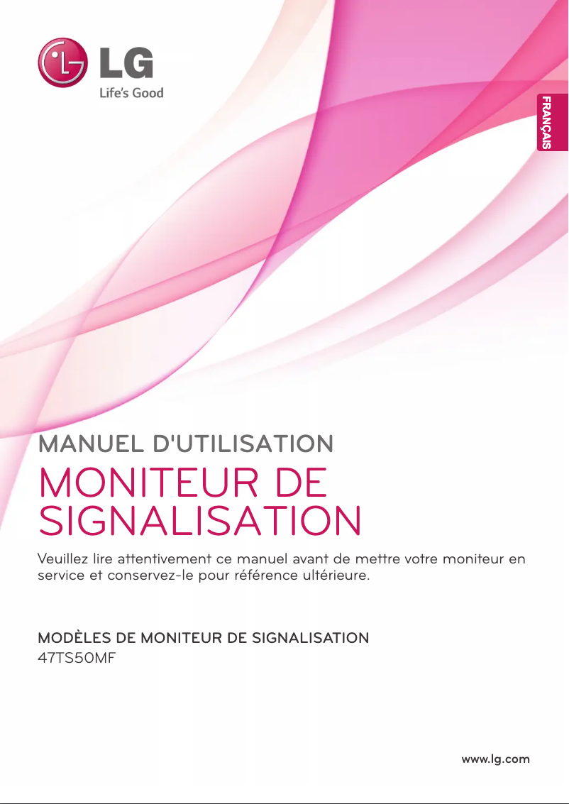 Page n°1 - Manuel utilisateur LG 47TS50MF