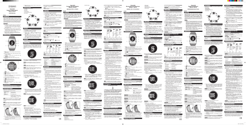 Page 1 de la notice Manuel utilisateur Oregon Scientific RA122-O