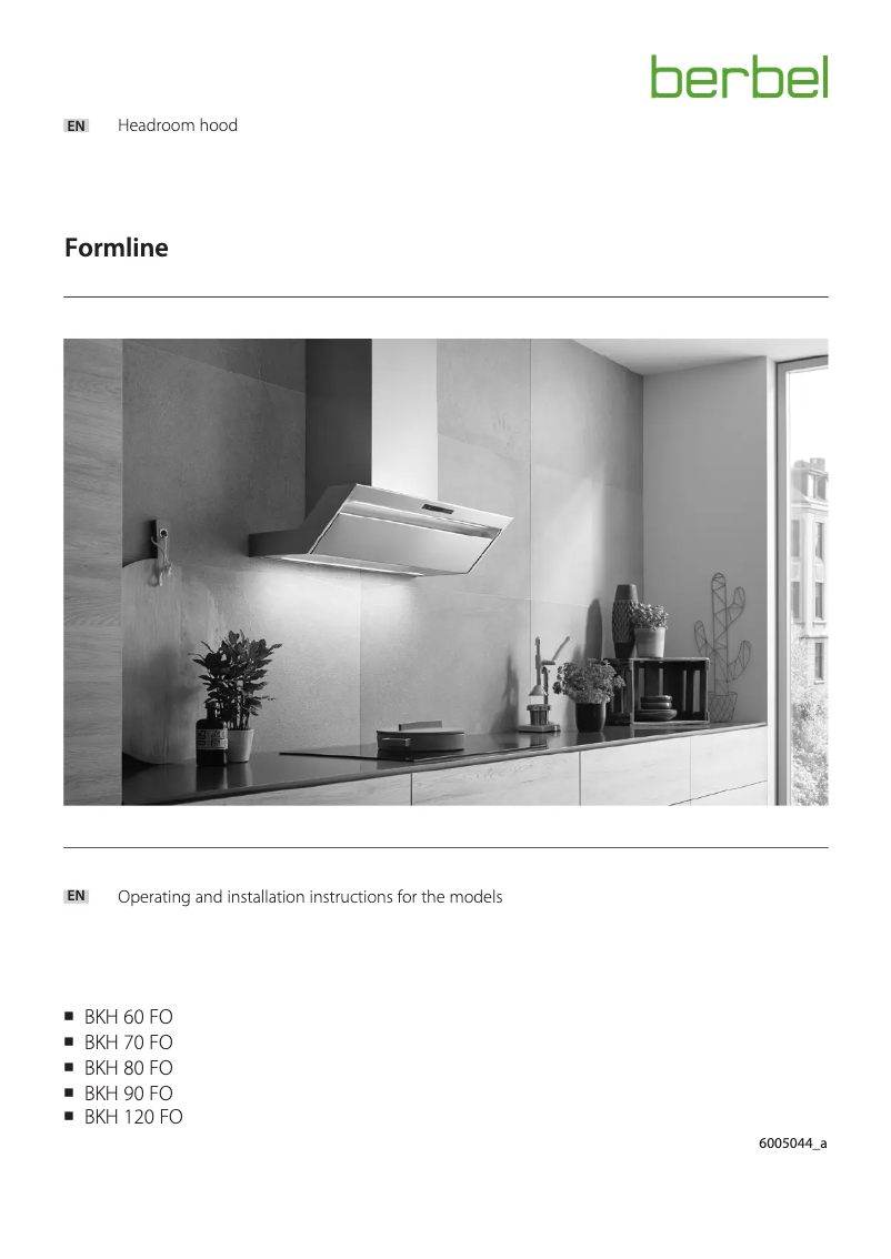Page n°1 - Manuel utilisateur Berbel BKH 90 FO