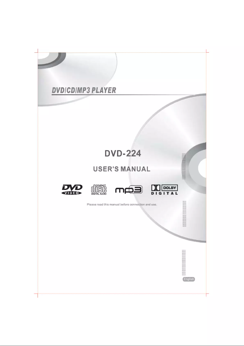 Imagen de la primera página del manual del dispositivo DVD-224