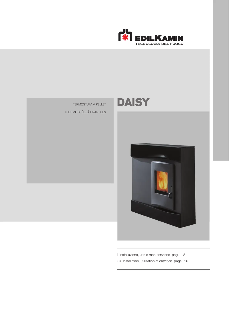 Page n°1 - Manuel utilisateur Edilkamin DAISY