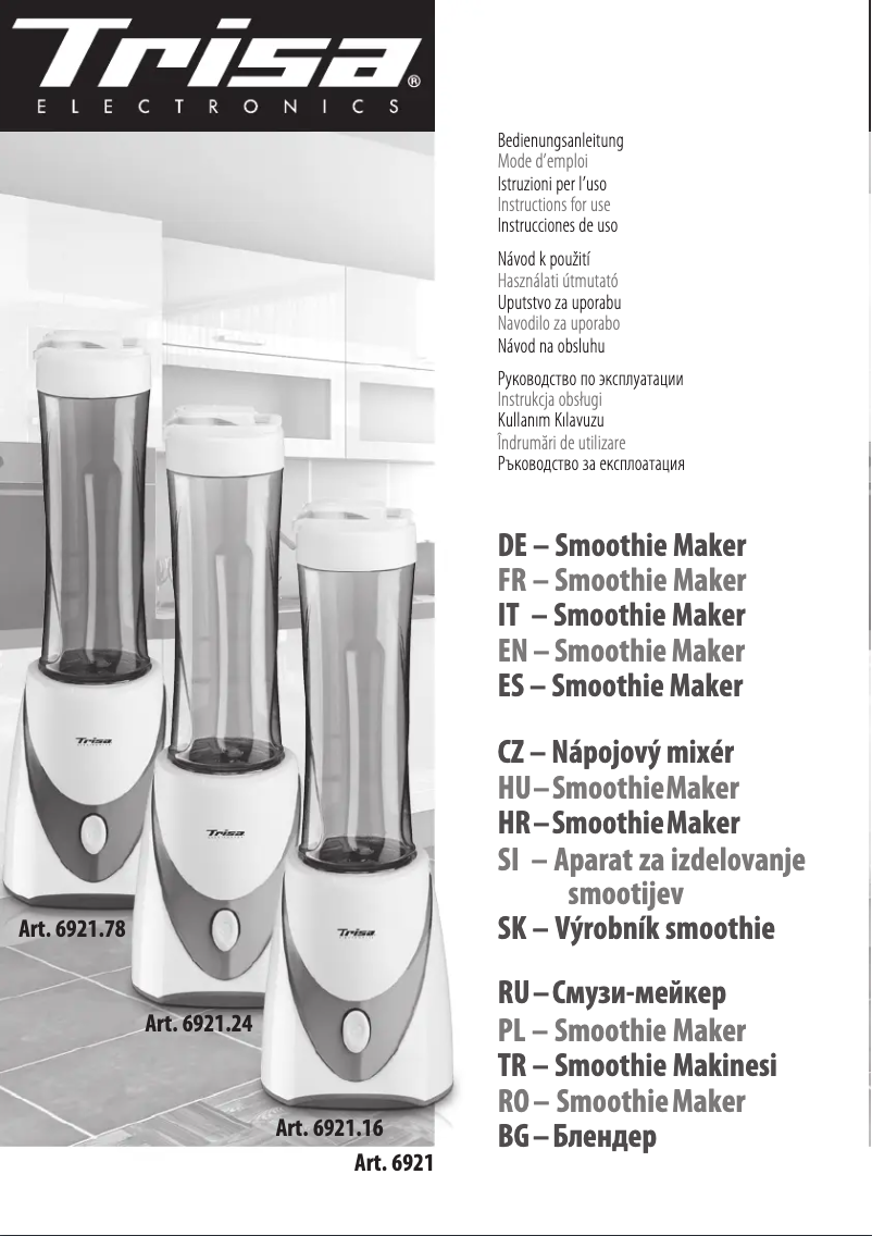 Page n°1 - Manuel utilisateur Trisa 6921.781