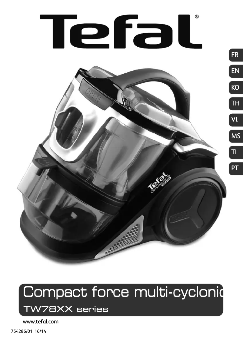 Page n°1 - Manuel utilisateur Tefal Compact Force TW7824