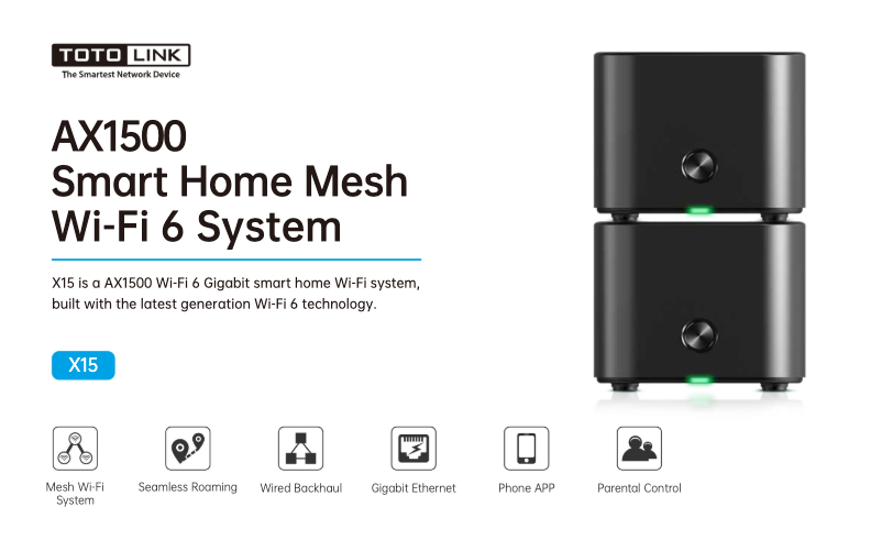 Page 1 de la notice Manuel utilisateur Totolink X15