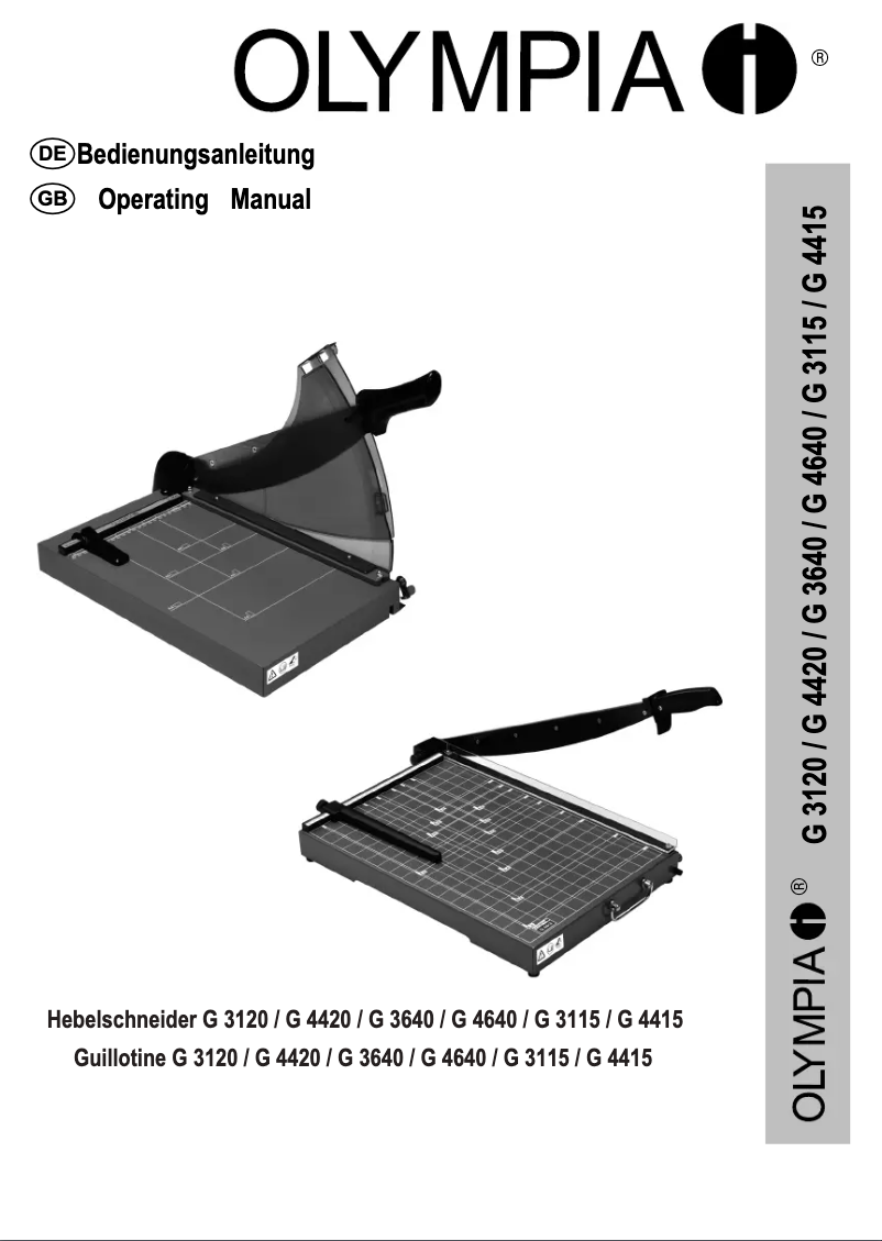 Página 1 del manual Manual de usuario Olympia G 3640
