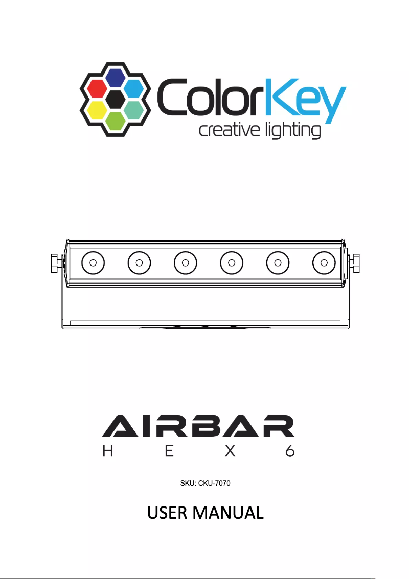 Page 1 de la notice Manuel utilisateur ColorKey AirPar Hex 6