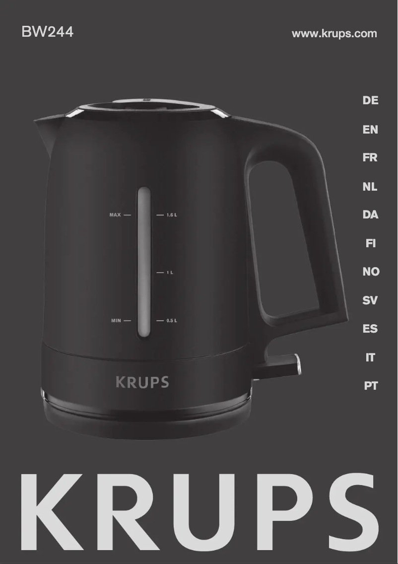 Page n°1 - Manuel utilisateur Krups Pro Aroma BW2448