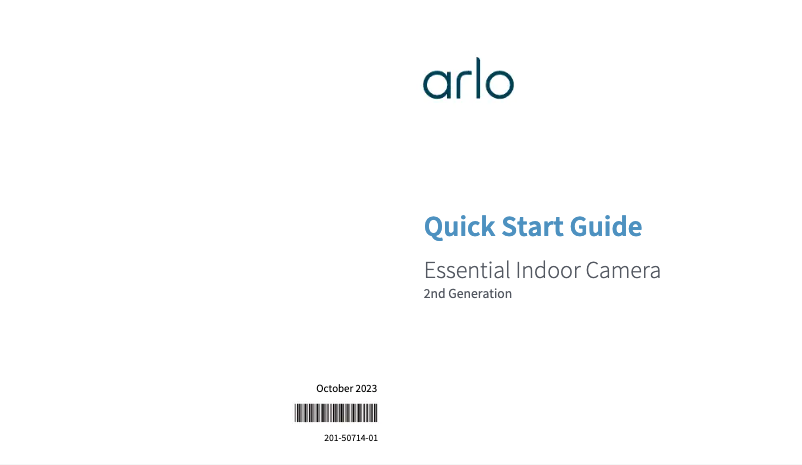 Page n°1 - Manuel utilisateur Arlo Essential 2K Indoor