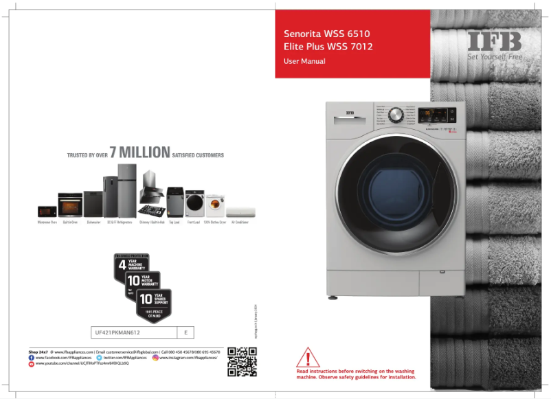 Image de la première page du manuel de l'appareil Elite Plus WSS 7012