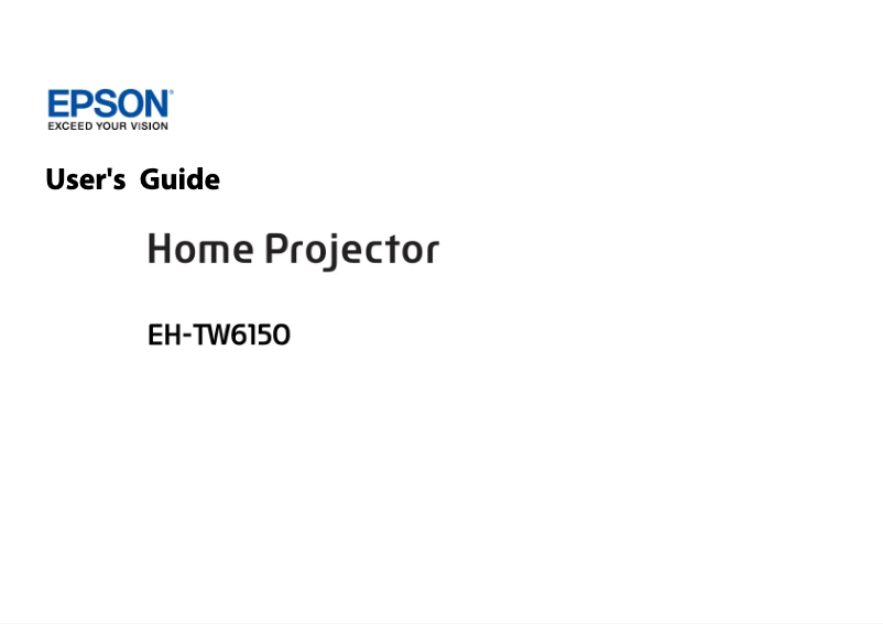 Page 1 de la notice Mode d'emploi Epson EH-TW6150