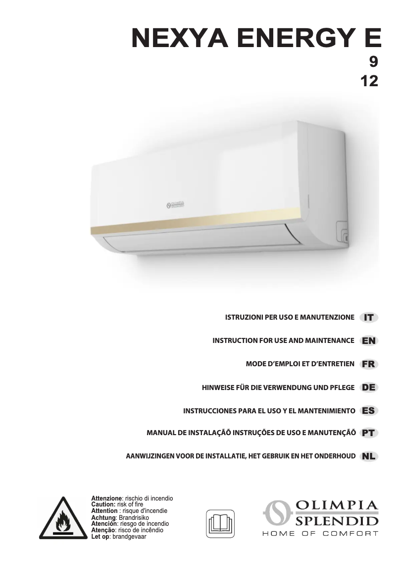 Image de la première page du manuel de l'appareil Nexya Energy E