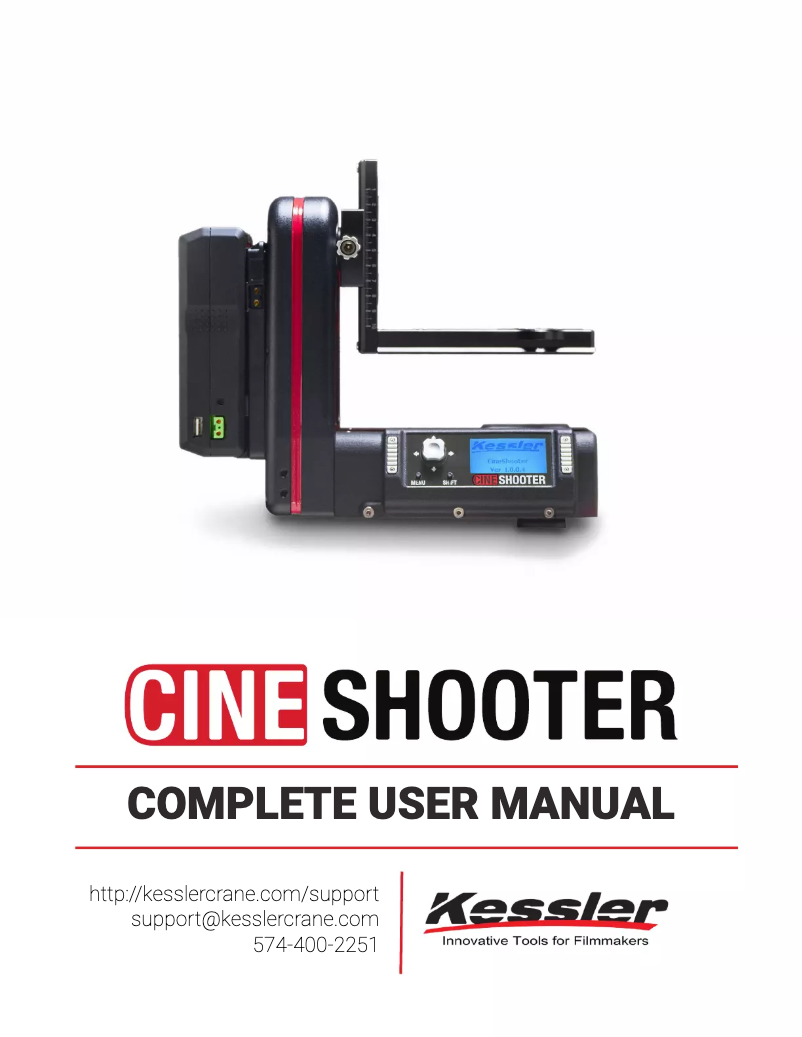 Page 1 de la notice Manuel utilisateur Kessler CineShooter