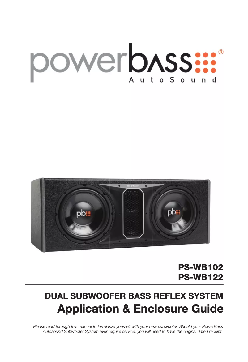 Page n°1 - Manuel utilisateur PowerBass PS-WB102