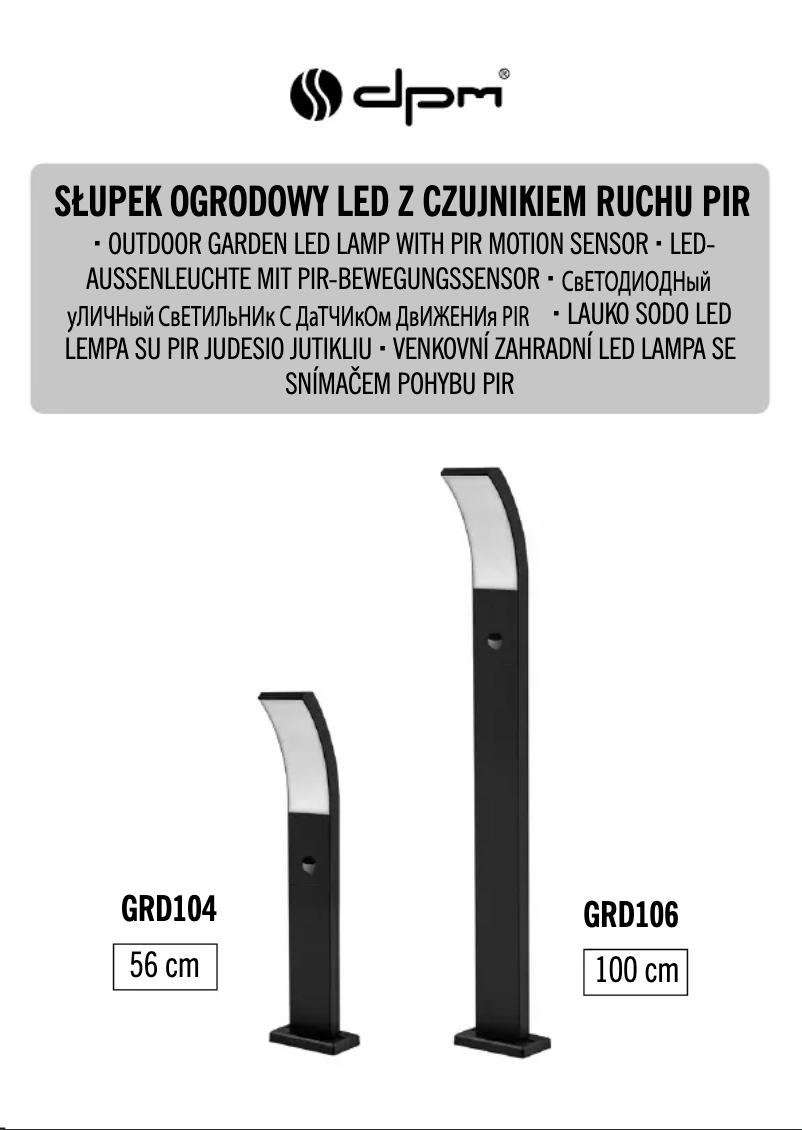 Page n°1 - Manuel utilisateur DPM GRD104