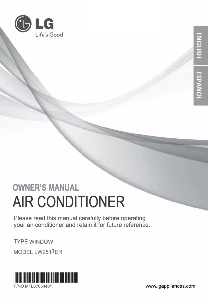 Page 1 de la notice Manuel utilisateur LG LW2513ER