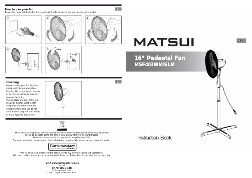 Página 1 del manual Manual de usuario Matsui MSF403SLM