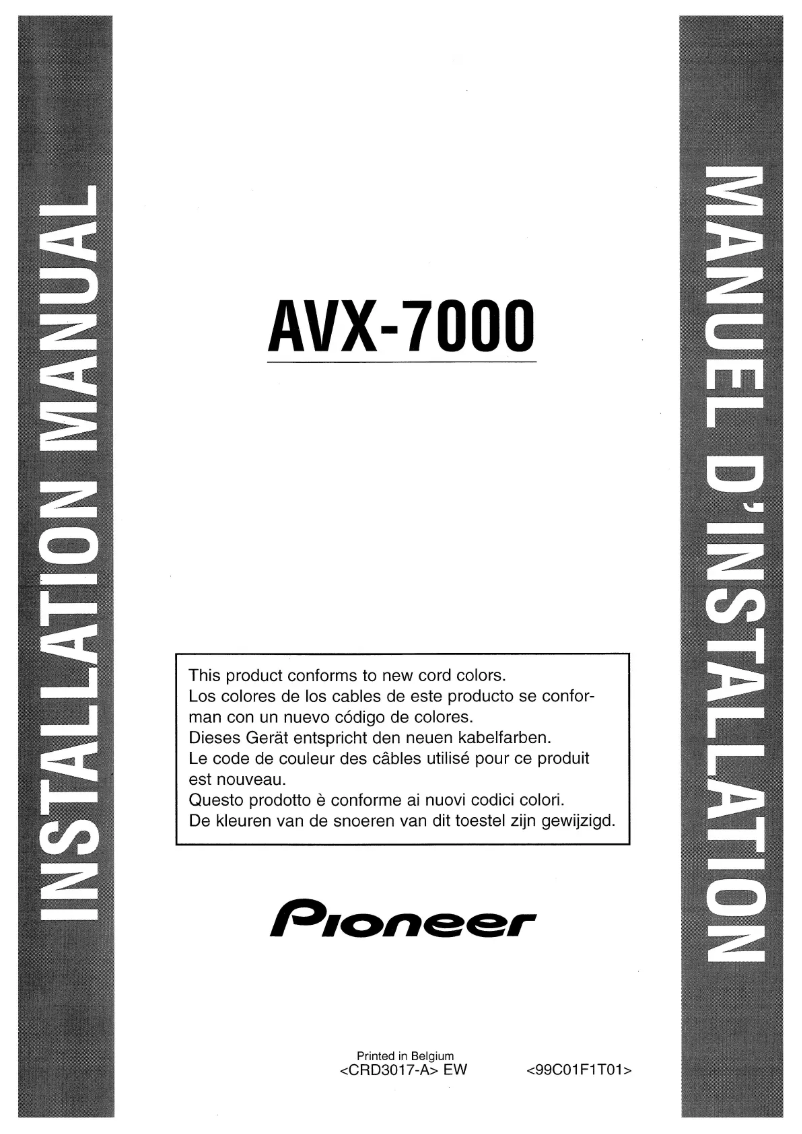Página 1 del manual Manual de usuario Pioneer AVX-7000