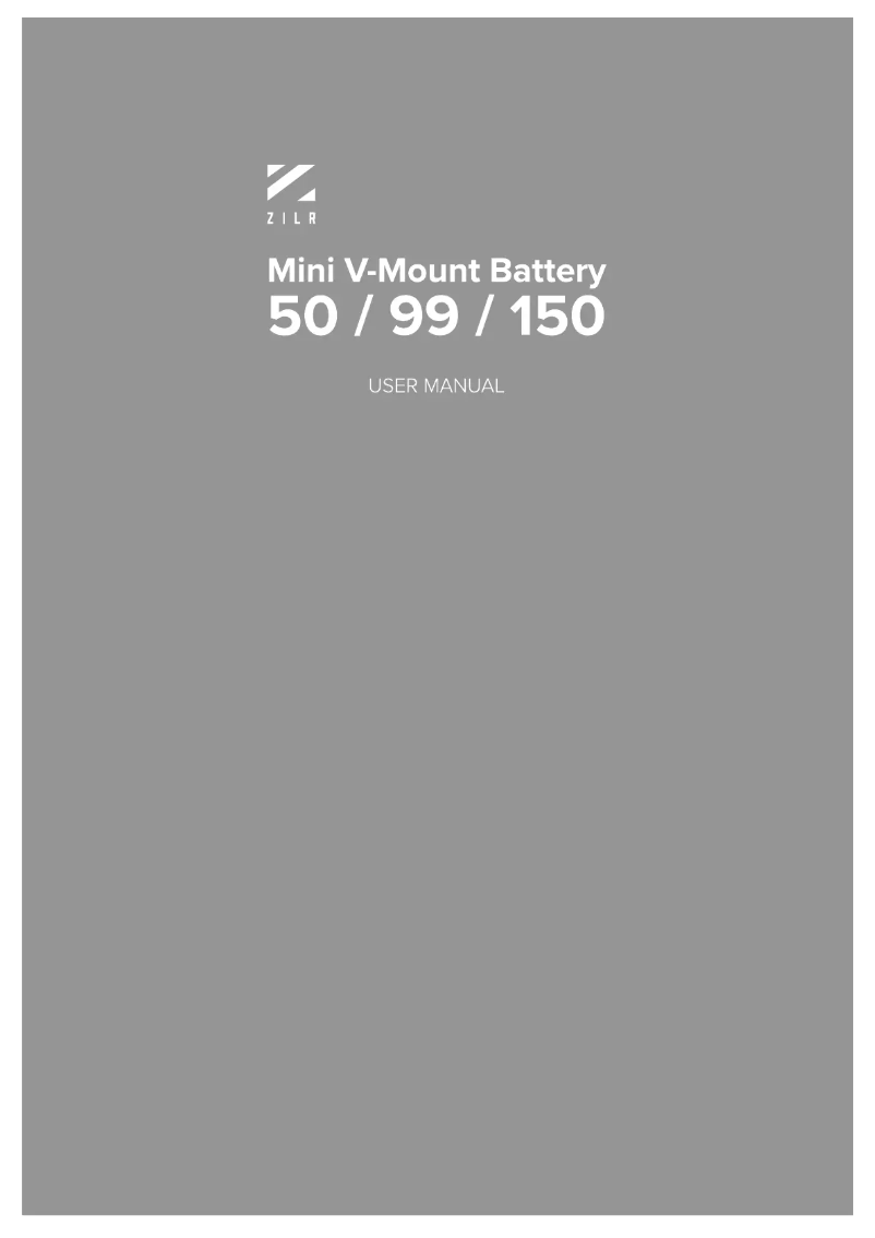 Page n°1 - Manuel utilisateur ZILR Mini V-Mount Battery